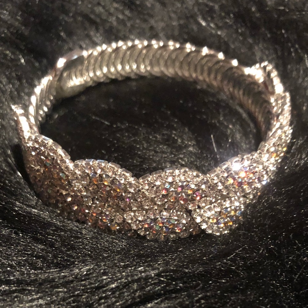 Rhinestone Link Wrap Bracelet
